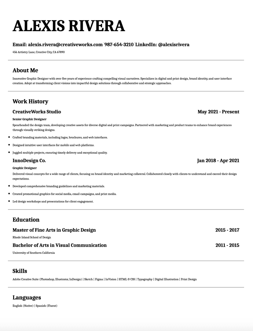 Amazing Resume Template